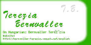 terezia bernvaller business card